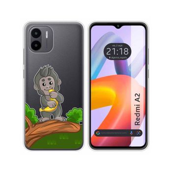 Funda Silicona Transparente Xiaomi Redmi A2 Diseño Mono Dibujos