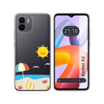 Funda Silicona Transparente Xiaomi Redmi A2 Diseño Playa Dibujos