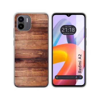 Funda Silicona Xiaomi Redmi A2 Diseño Madera 02 Dibujos