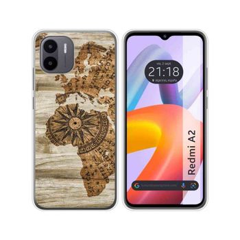 Funda Silicona Xiaomi Redmi A2 Diseño Madera 07 Dibujos