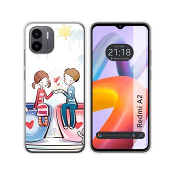 Funda Silicona Xiaomi Redmi A2 Diseño Café Dibujos