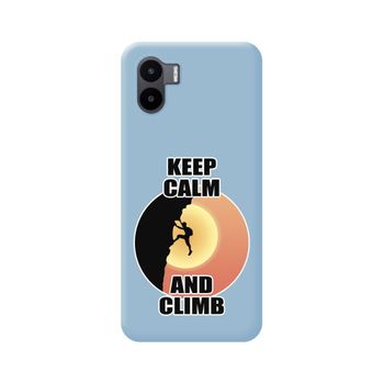 Funda Silicona Líquida Azul Xiaomi Redmi A2 Diseño Hombre Escalada Dibujos