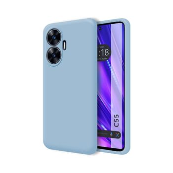 Funda Silicona Líquida Ultra Suave Para Realme C55 Color Azul