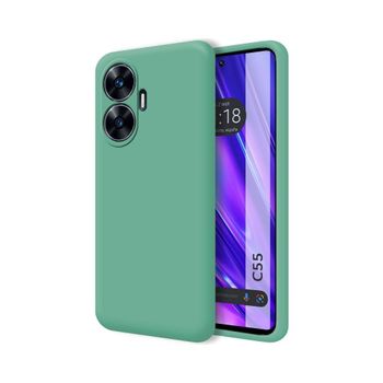 Funda Silicona Líquida Ultra Suave Para Realme C55 Color Verde