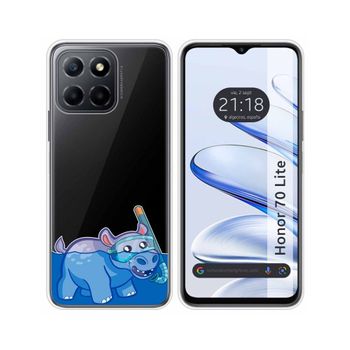 Funda Silicona Transparente Para Huawei Honor 70 Lite 5g Diseño Hipo Dibujos