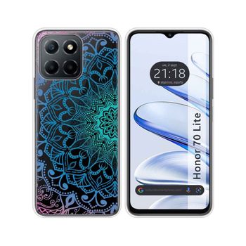 Funda Silicona Transparente Para Huawei Honor 70 Lite 5g Diseño Mandala Dibujos