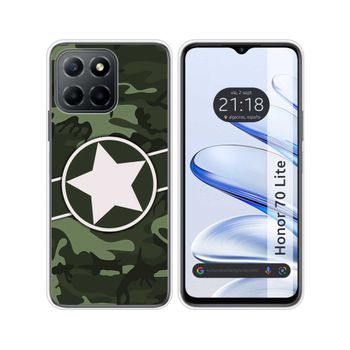 Funda Silicona Para Huawei Honor 70 Lite 5g Diseño Camuflaje 01 Dibujos