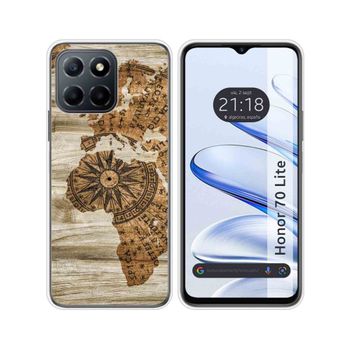 Funda Silicona Para Huawei Honor 70 Lite 5g Diseño Madera 07 Dibujos