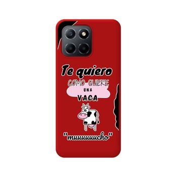 Funda Silicona Líquida Roja Para Huawei Honor 70 Lite 5g Diseño Vaca Dibujos