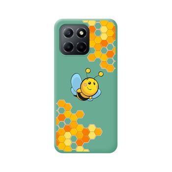 Funda Silicona Líquida Verde Para Huawei Honor 70 Lite 5g Diseño Abeja Dibujos