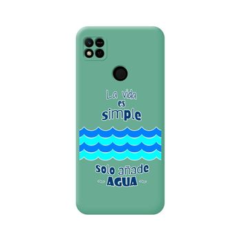 Funda Silicona Líquida Verde Para Xiaomi Redmi 10a Diseño Agua Dibujos