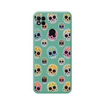 Funda Silicona Líquida Verde Para Xiaomi Redmi 10a Diseño Catrina Dibujos