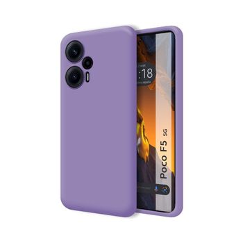 Funda Silicona Líquida Ultra Suave Para Xiaomi Poco F5 5g Color Morada