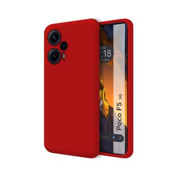 Funda Silicona Líquida Ultra Suave Para Xiaomi Poco F5 5g Color Roja