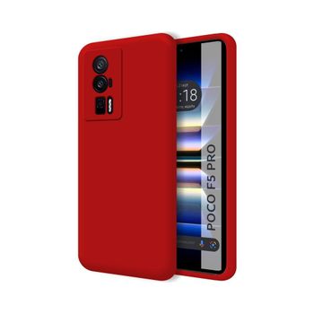 Funda Silicona Líquida Ultra Suave Para Xiaomi Poco F5 Pro 5g Color Roja