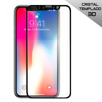 Protector de Pantalla de Cristal Templado Prio 3D para iPhone 14 Pro - Negro