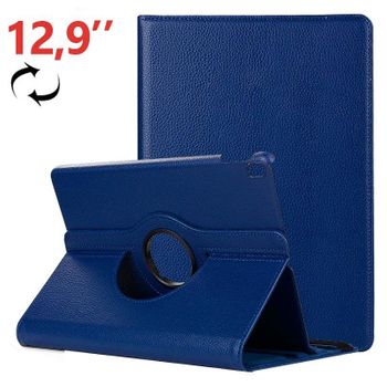 Funda Cool Para Ipad Pro 12.9 Pulg (2018) Giratoria Polipiel Azul