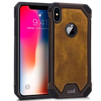 Carcasa Cool  Iphone Xs Max Hard Tela Marrón