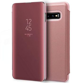 Funda Cool Flip Cover Para Samsung G973 Galaxy S10 Clear View Rosa