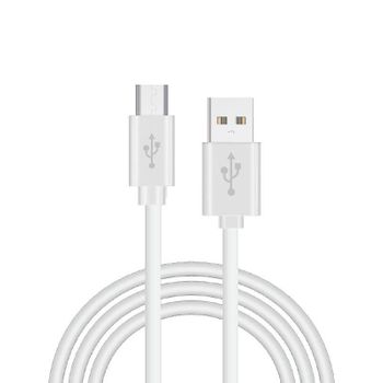 Cable Usb Compatible Cool Universal (micro-usb) 1.2 Metros Blanco 2.4 Amp