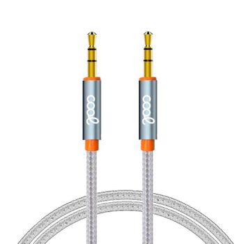 Cable Jack 3.5 Mm A Jack 3.5 Mm Cool Audio-audio Nylon Plateado (1m)