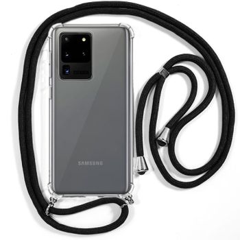 Cool® - Funda Transparente Con Cordon Cuerda 150 Cm Samsung G988 Galaxy S20 Ultra 5g Esquinas Reforzadas