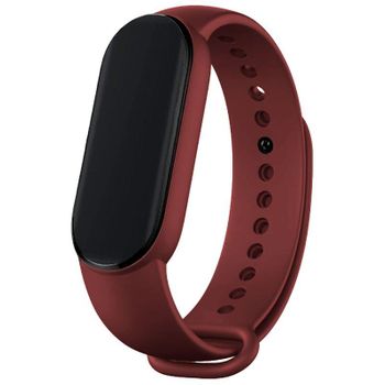 Correa Cool Para Xiaomi Mi Band 5 / 6 / 7 / Amazfit Band 5 Liso Vino