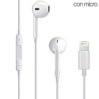 Auriculares Blancos Cool Stereo Con Micro Para Iphone 7 / 8 / X (lightning Bluetooth)