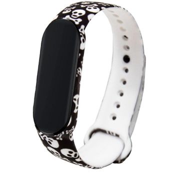 Correa Cool Para Xiaomi Mi Band 5 / 6 / 7 / Amazfit Band 5 Estampado Calaveras