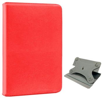 Funda Cool Ebook Tablet 10 Pulgadas Polipiel Giratoria Rojo