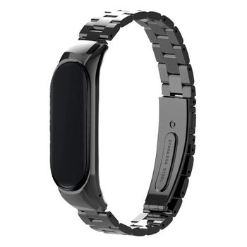 Correa Cool Para Xiaomi Mi Band 5 / Mi Band 6 / Amazfit Band 5 Steel Negro