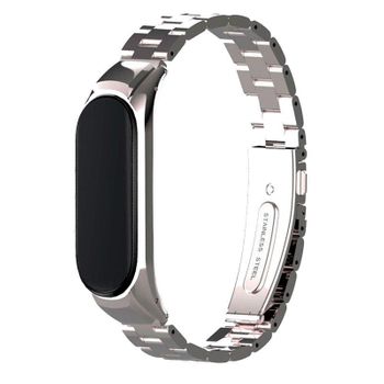 Correa Cool Para Xiaomi Mi Band 5 / Mi Band 6 / Amazfit Band 5 Steel Plata