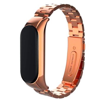 Correa Cool Para Xiaomi Mi Band 5 / Mi Band 6 / Amazfit Band 5 Steel Rose Gold