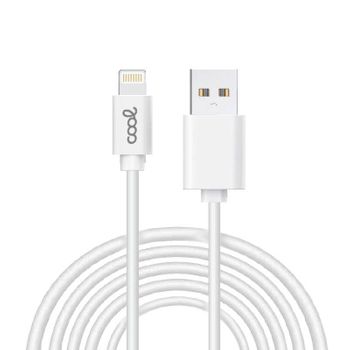 Cable Usb Compatible Cool Lightning Para Iphone / Ipad (3 Metros) Blanco