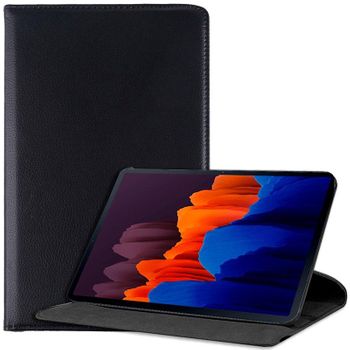 Funda Cool Para Samsung Galaxy Tab S7 Plus / Tab S8 Plus Polipiel Liso Negro 12.4 Pulg