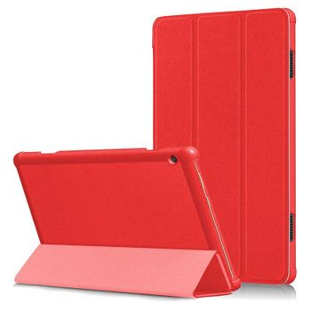 Funda Cool Para Huawei Matepad T10s Polipiel Liso Rojo 10.1 Pulg