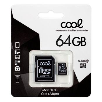 Tarjeta Memoria Micro Sd Con Adapt. X64 Gb Cool (clase 10)