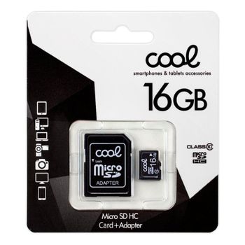 Tarjeta Memoria Micro Sd Con Adapt. X16 Gb Cool (clase 10)