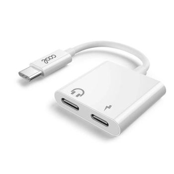 Adaptador Dual Usb Tipo-c (auriculares + Carga) Digital Cool