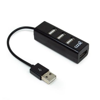 Hub Usb 2.0 Universal Cool 4 Puertos Usb Negro