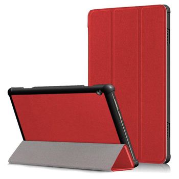 Funda Cool Para Lenovo Tab M10 (tb-x505f / Tb-x605f) Polipiel Liso Rojo 10.1 Pulg