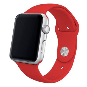 Correa Cool Para Apple Watch Series 1 / 2 / 3 / 4 / 5 / 6 / 7 / Se (38 / 40 / 41 Mm) Goma Rojo