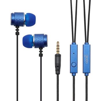 Auriculares 3,5 Mm Cool Metalizado Stereo Con Micro Azul