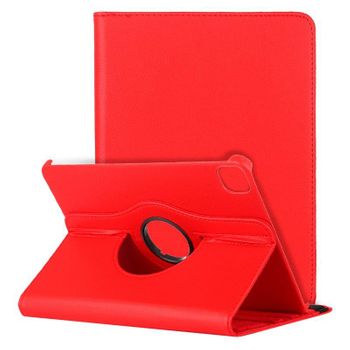 Funda Cool Para Ipad Pro 12.9 Pulg (2020 / 2021) Giratoria Polipiel Rojo