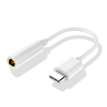 Adaptador Conector Tipo C A Jack 3,5 Mm (digital) Cool (universal) Blanco