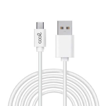 Cable Usb Compatible Cool Universal Tipo-c (3 Metros) Blanco 2.4 Amp