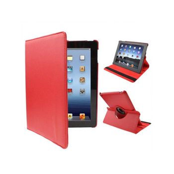 Funda Cool Para Ipad 2 / Ipad 3 / 4 Giratoria Polipiel Color Rojo (soporte)