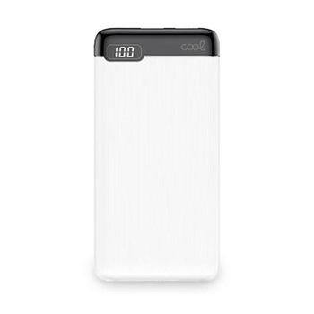 Batería Externa Universal Power Bank 10.000 mAh + Qi Carga Inalámbrica (4  conexiones) Blanco - Cool Accesorios