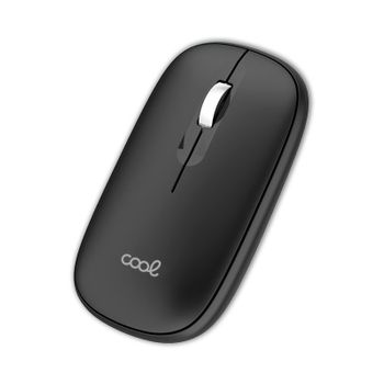 Ratón Inalámbrico Cool Slim Silencioso 2 En 1 (bluetooth + Adap. Usb) Negro