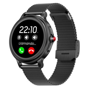 Smartwatch Metal + Silicona Cool Dover Negro (llamadas, Salud, Deporte, Correa Extra)